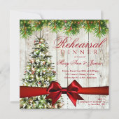 Kerstrepetitie Diner Boom, Lichten & Lint Kaart (Voorkant)