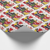 kerstresten en kerstkinderen cadeaupapier (Hoek)