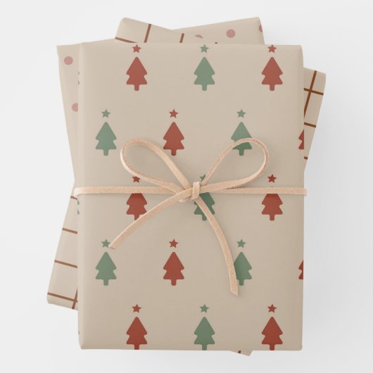 kerstresten van het Boho Pattern-cadeautje Inpakpapier Vel (In situ)