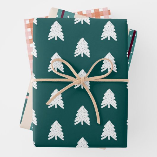 kerstresten van het Boho Pattern-cadeautje Inpakpapier Vel (In situ)