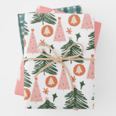 kerstresten van het Boho Pattern-cadeautje Inpakpapier Vel (In situ)