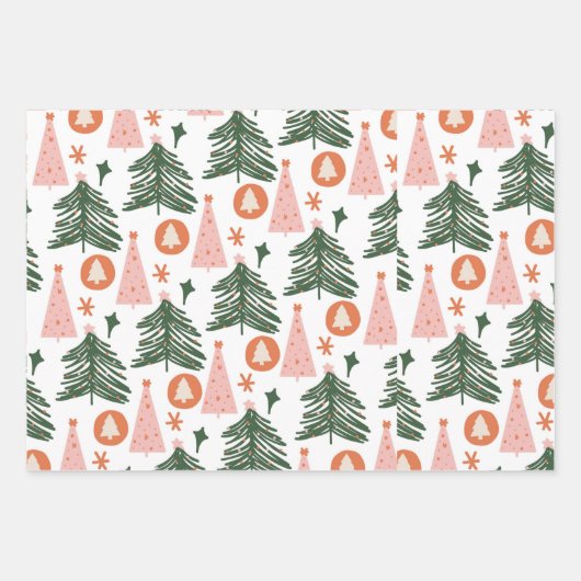 kerstresten van het Boho Pattern-cadeautje Inpakpapier Vel (Voorkant)