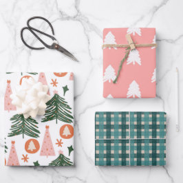 kerstresten van het Boho Pattern-cadeautje Inpakpapier Vel