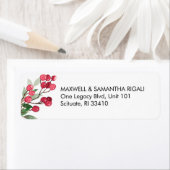 Kerstretour Adres Label Bessen & bladeren (Insitu)