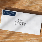 Kerstretour Adres Navy Blue Etiket