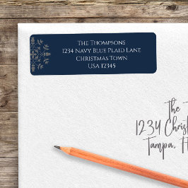 Kerstretour Adres Navy Blue Etiket