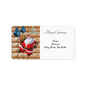 kerstretour/verzendadres label, kerstman etiket (Voorkant)