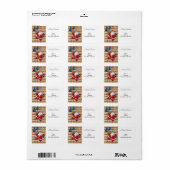 kerstretour/verzendadres label, kerstman etiket (Full Sheet)