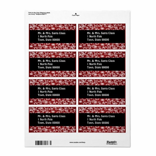 kerstretournering — Verpakkingslabels Etiket (Full Sheet)