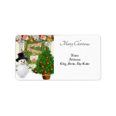 Kerstretourzending/-verzendadres label (Voorkant)