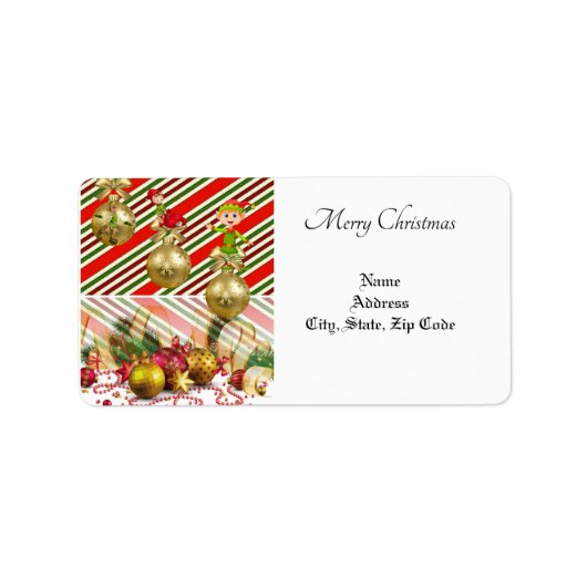 Kerstretourzending/-verzendadres label (Voorkant)