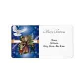 Kerstretourzending/-verzendadres label (Voorkant)