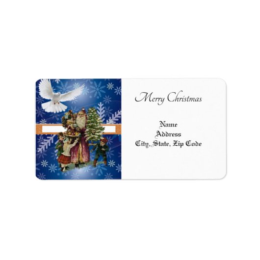 Kerstretourzending/-verzendadres label (Voorkant)