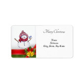 Kerstretourzending/-verzendadres label (Voorkant)