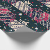 kerstretro cadeau kleurig cadeaupapier (Hoek)