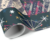 kerstretro cadeau kleurig cadeaupapier (Rol Hoek)