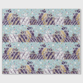 kerstretro cadeau kleurig cadeaupapier (Vlak)