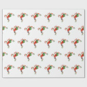  kerstretro cadeaupapier (Vlak)