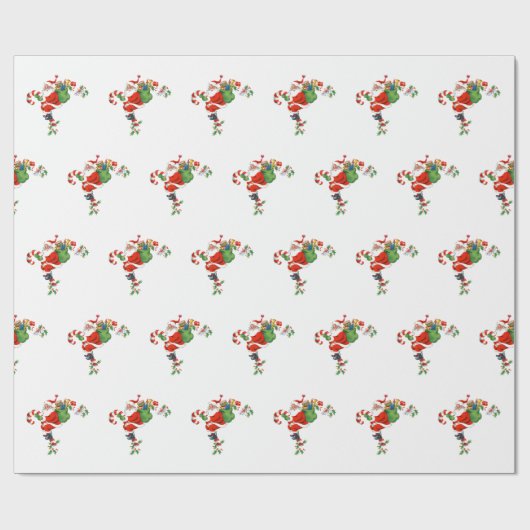  kerstretro cadeaupapier (Vlak)