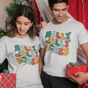 Kerstretro Holly Jolly Vibes T-Shirt