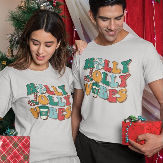 Kerstretro Holly Jolly Vibes T-Shirt