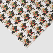  kerstretro-paardpaard tissuepapier (Detail)