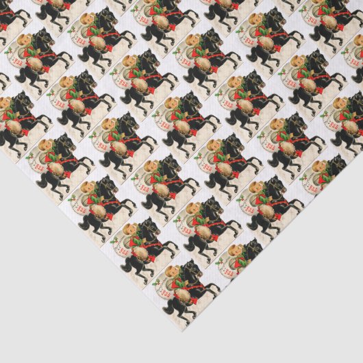  kerstretro-paardpaard tissuepapier (Detail)