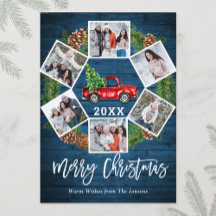 kerstretro Red Boerderij Truck Greep 6 FOTO