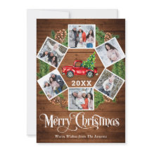 kerstretro Red Boerderij Truck Greep 6 FOTO