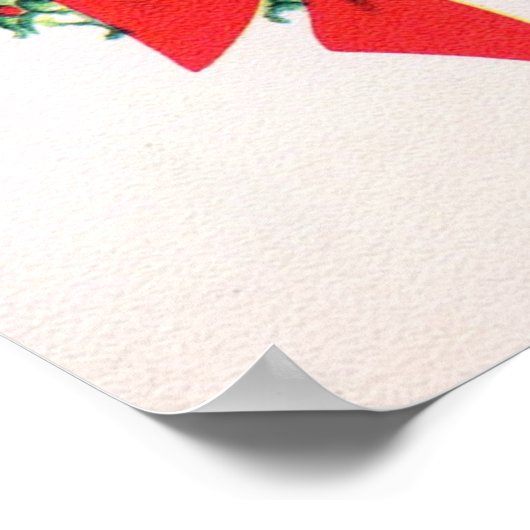 kerstretro rendierentuin Holiday Vintage poster (Hoek)