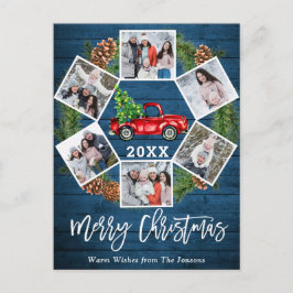 Kerstretro Rood Boerderij Vrachtwagen 6 Foto Briefkaart