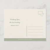 Kerstretro Santa en Goudslee CC1248 Briefkaart (Achterkant)