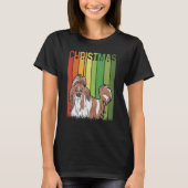 kerstretro Shih Tzu Dog Group Matching Xmas H T-shirt (Voorkant)