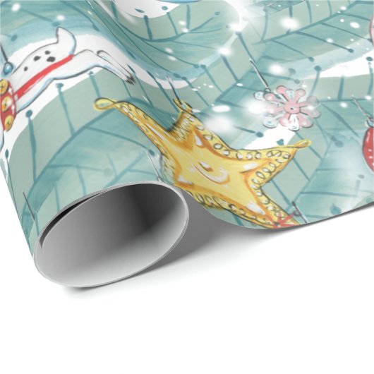  kerstretro-structuur en siernamen Abstract Cadeaupapier (Rol Hoek)