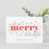 Kerstretro vrolijke heldere foto feestdagenkaart (Staand voorkant)