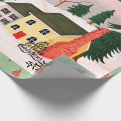 KERSTRETRO WINTERDORP inpakpapier (Hoek)