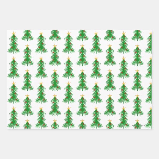 kerstreuksnoeren Candy Canes Gift Wrap set 3 Inpakpapier Vel (Voorkant 3)