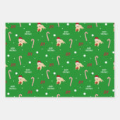 kerstreuksnoeren Candy Canes Gift Wrap set 3 Inpakpapier Vel (Voorkant)