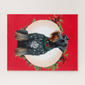 Kerstreus Schnauzer in lelijke trui puzzel (Horizontaal)