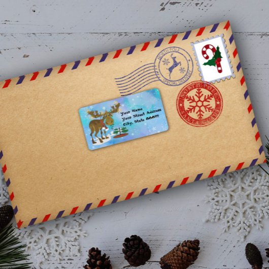 kerstreuzenetiketten/cadeaulabels etiket