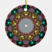 Kerstriches Fractal Keramisch Ornament (Voorkant)