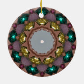 Kerstriches Fractal Keramisch Ornament (Achterkant)