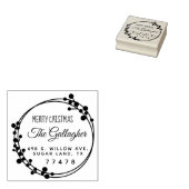 Kerstring Vrolijk Kerstmis Retouradres Rubberstempel (Gestempeld)