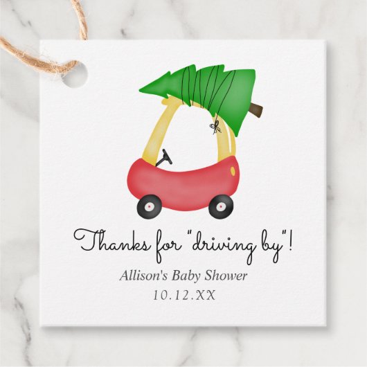 Kerstrit door Baby shower dank u Bedankjes Labels (Voorkant)