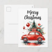 Kerstrit met cadeaus feestdagenkaart (Voorkant / Achterkant)