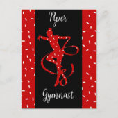 Kerstritmische gymnastiek Rood Snoep Sprinkle Briefkaart (Voorkant)