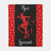 Kerstritmische gymnastiek Rood Snoep Sprinkle Fleece Deken (Voorkant)