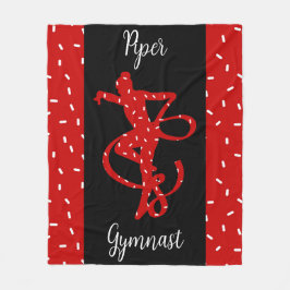 Kerstritmische gymnastiek Rood Snoep Sprinkle Fleece Deken