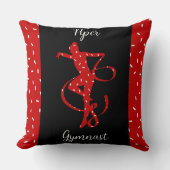 Kerstritmische gymnastiek Rood Snoep Sprinkle Kussen (Voorkant)