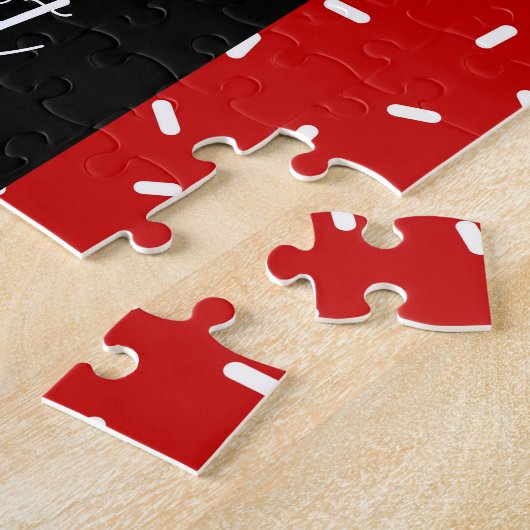 Kerstritmische gymnastiek Rood Snoep Sprinkle Legpuzzel (Zijkant)